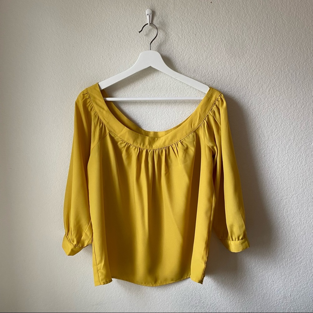 Maeve Mustard Yellow Blouse Marigold - Picture 3 of 12